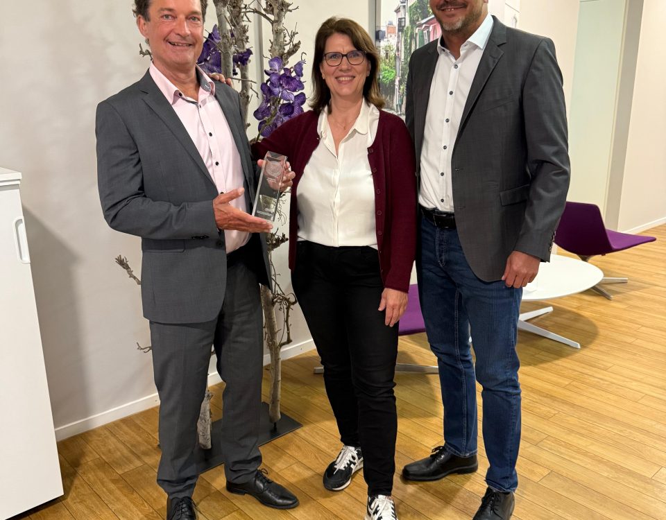 Award mit Peter Winterstein, Silvia Ecker, Tobias Senninger